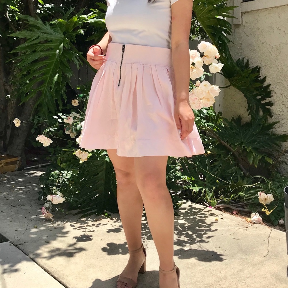 Hazel {Anthropologie} | Pink Zippered Skirt